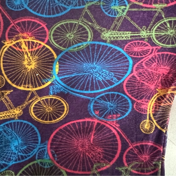 Lularoe OS leggings - NEW bicycle pattern - Picture 2 of 3